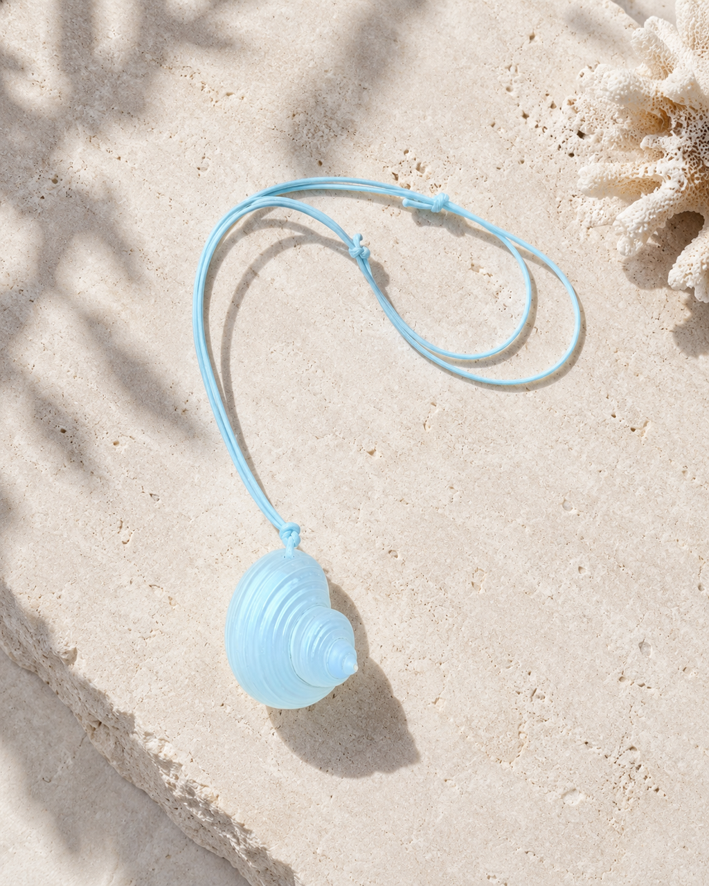 Natural White Turbo shell necklace by Solera Felice