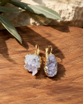 Solera Felice Amethyst Druzy Earrings natural amethyst accessory product photo