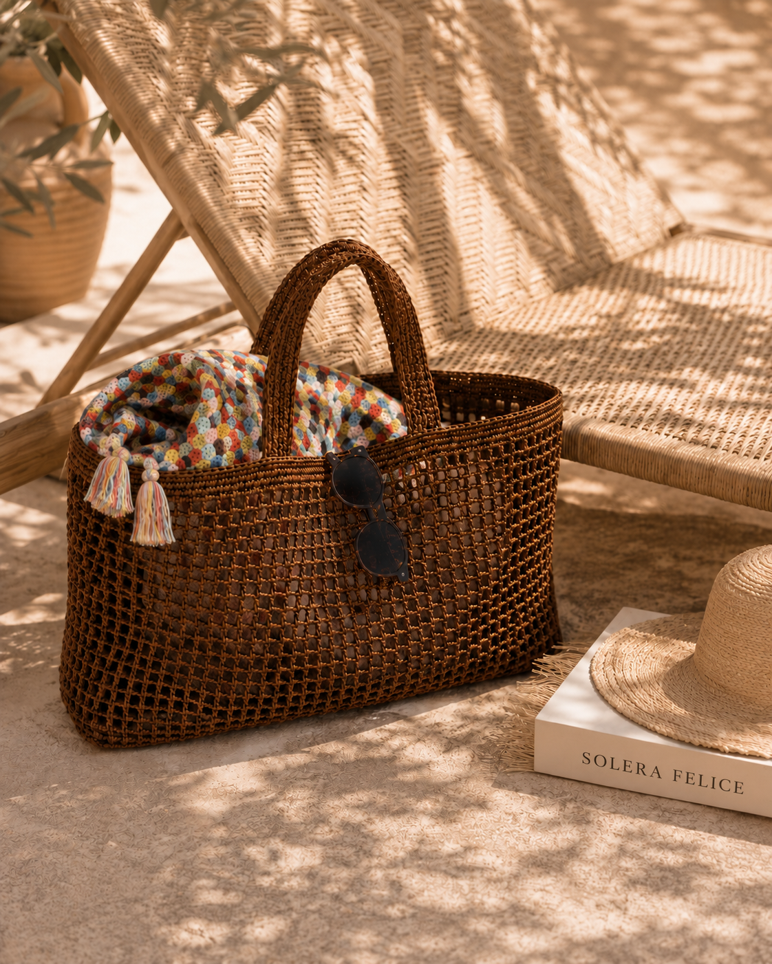 Solera Felice Multicolour Bobble Cotton Beach Towel