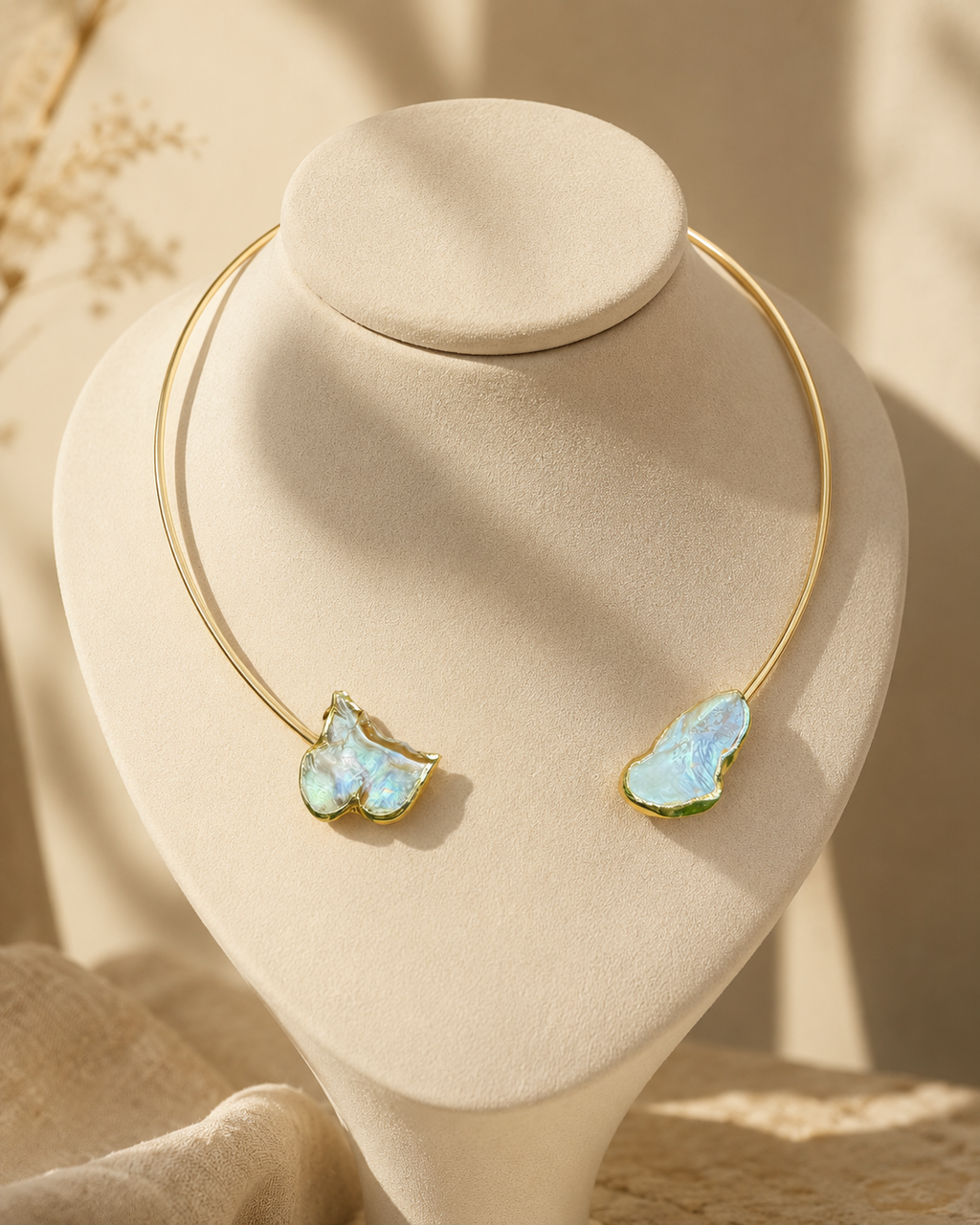 Solera Felice Keshi Pearl Open Collar Necklace