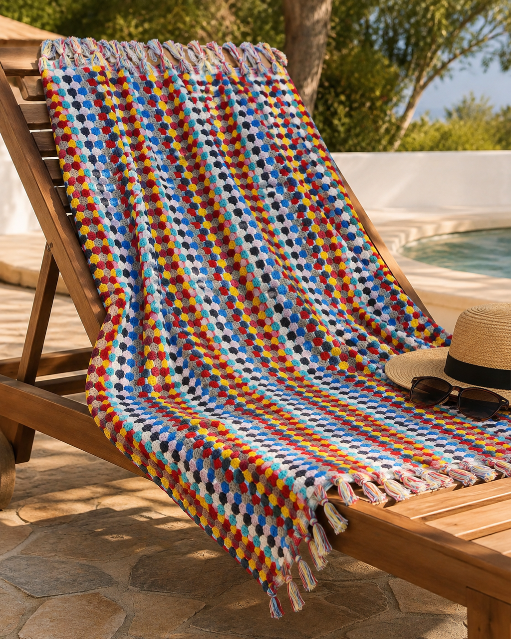 Solera Felice Multicolour Bobble Cotton Beach Towel