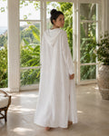 Solera Felice White Muslin Hooded Kaftan
